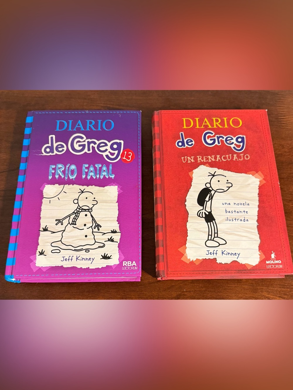 2 Diario de Greg Hardcovers by Jeff Kinney, Spanish Novels Ages 9-12,